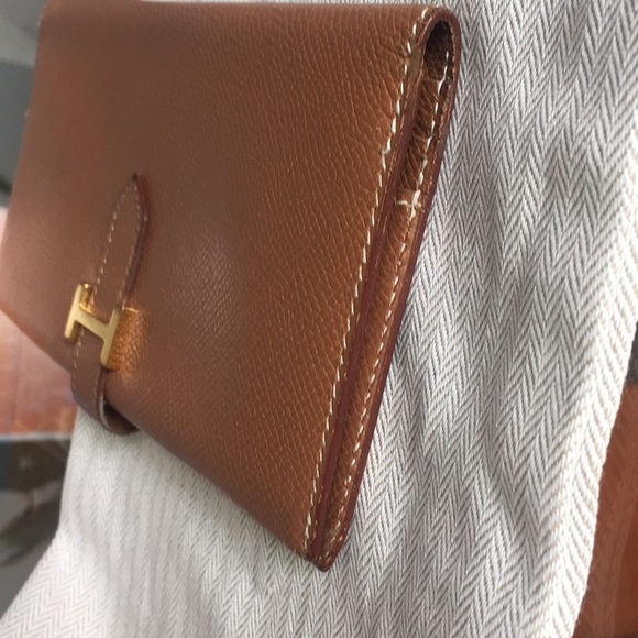 Hermes Brown Epsom Bearn Bifold Flap - Picture 4 of 11